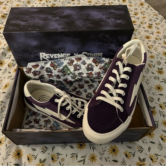 Revenge x Storm Purple and White Sneakers Size 10 - Picture 1 of 11